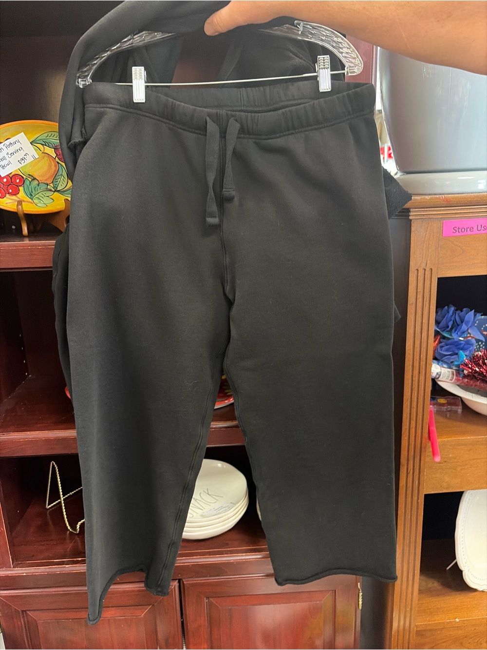 FRANK and EILEEN Black Cropped Sweatshirt Set - Minimal Pullover - Picture 2 of 2